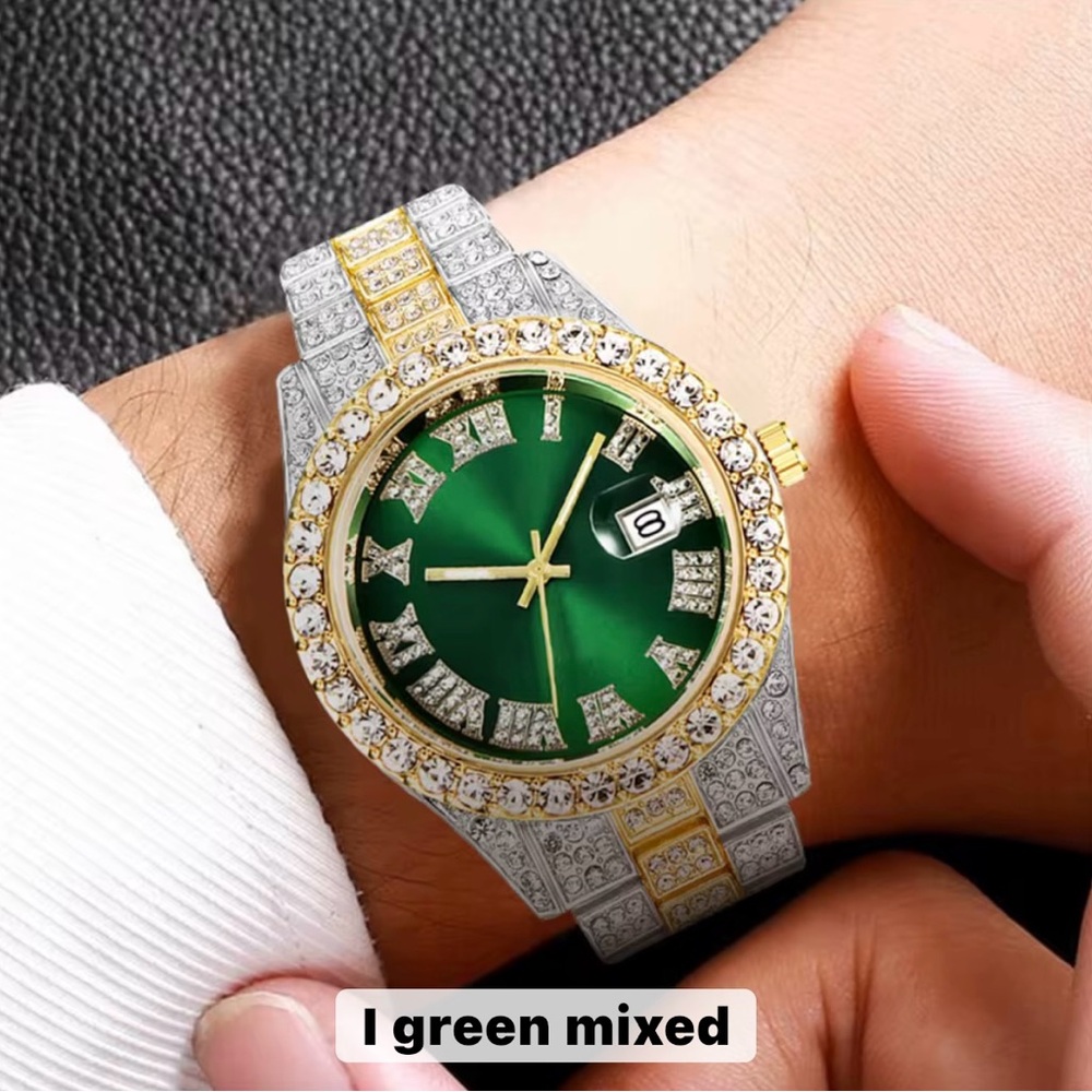 Hip Hop alloy and rhinestones ice out wrist quartz watch ⌚️😍 - Picture 4 of 4